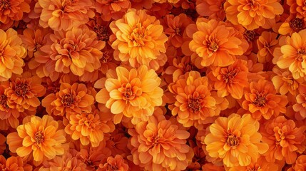 A stunning bunch of bright orange flowers showcasing nature's radiant colors and freshness Seamless Texture