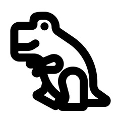 dinosaur outlined black style