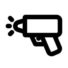 light gun outlined black style