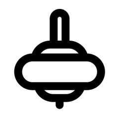 top toy outlined black style