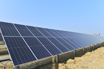 Solar panels power green energy