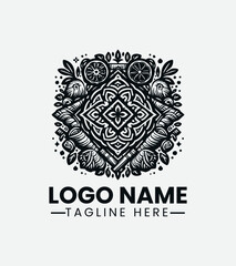 Baklava Logo Design, Middle Eastern Baklava Logo, European Baklava Logo