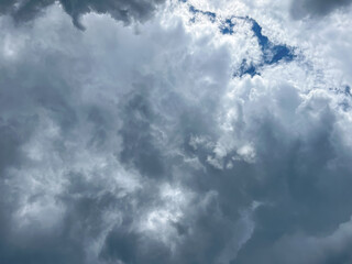 Cloudy sky. Rain clouds. Dark sky full of clouds before the rain