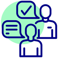 agree vector mixed outline icon