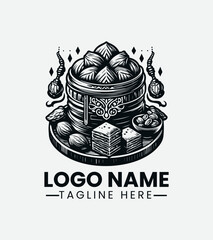 Baklava Logo Design, Middle Eastern Baklava Logo, European Baklava Logo