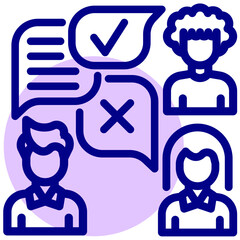 opinion vector mixed outline icon