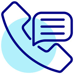phone call vector mixed outline icon