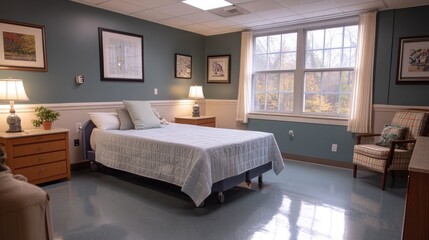 Assisted Living Room Interior, Peaceful Comfort