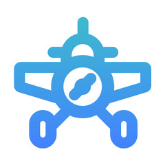 classic plane outlined gradient style