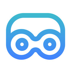 glasses outlined gradient style