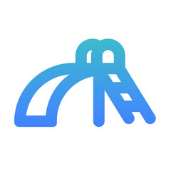 kids slide outlined gradient style