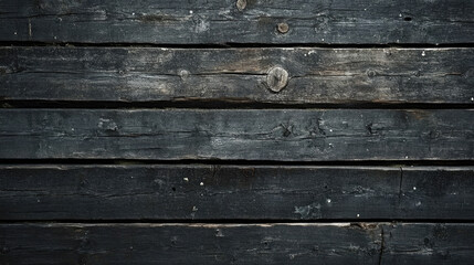 Weathered dark wooden planks with knots and texture
