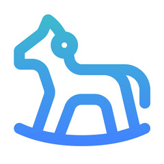 rocking horse outlined gradient style