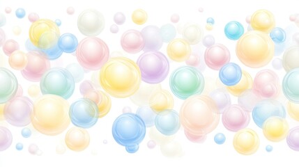 Pastel Bubbles Horizontal Pattern