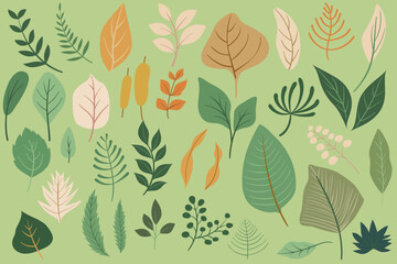 seamless pattern with leaves