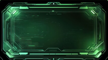 Futuristic Green Interface Display