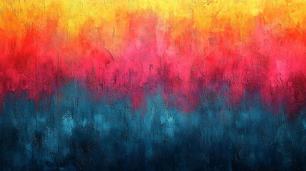 Fototapeta premium Vibrant abstract gradient painting showcasing a blend of warm and cool colors