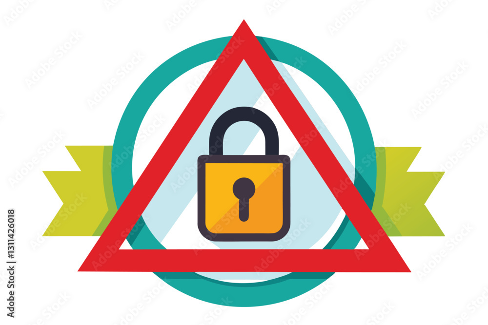 Poster a warning symbol highlights privacy concerns associated with an insecure connection, featuring a pad