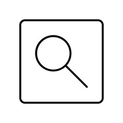 magnifying line icon