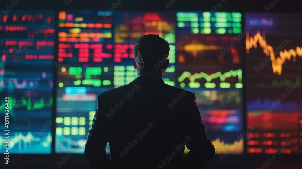 Poster he is focused and attentive, possibly analyzing the data on the screen