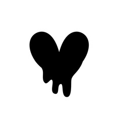 Paint dripping heart
