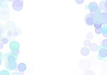 シャボン玉　玉ボケ　フレーム背景素材　水色
