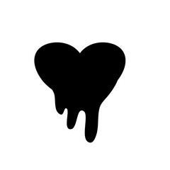 Paint dripping heart
