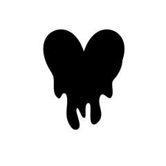 Paint dripping heart
