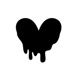 Paint dripping heart
