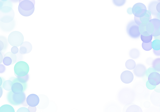 シャボン玉　玉ボケ　フレーム背景素材　水色
