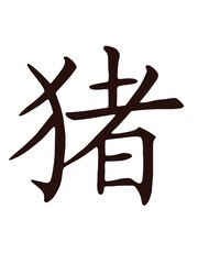 Zodiac dragon, pig, and tiger pattern design for textile and wrapping paper