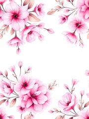 Naklejka premium Charming pink flowers with soft petals set against a bright white background for aesthetic appeal