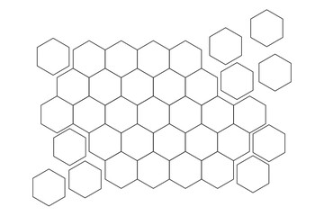 Propolis Honey comb logo icon. Honeycomb structure pattern. Honey, pollen, wax, parchment and bee products. Stock vector illustration isolated on a white background.
