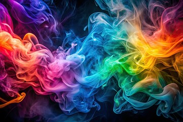 Fototapeta premium Artistic smoke photography: vibrant, swirling colors in long exposures produce mesmerizing abstract art.