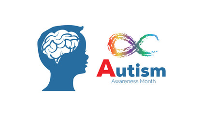 April is National Autism Awareness Month. Vector template Design for banner, greeting card, poster, prints, social media post ,flyer , T shirt with background.