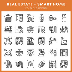 Real Estate - Smart Home Icons