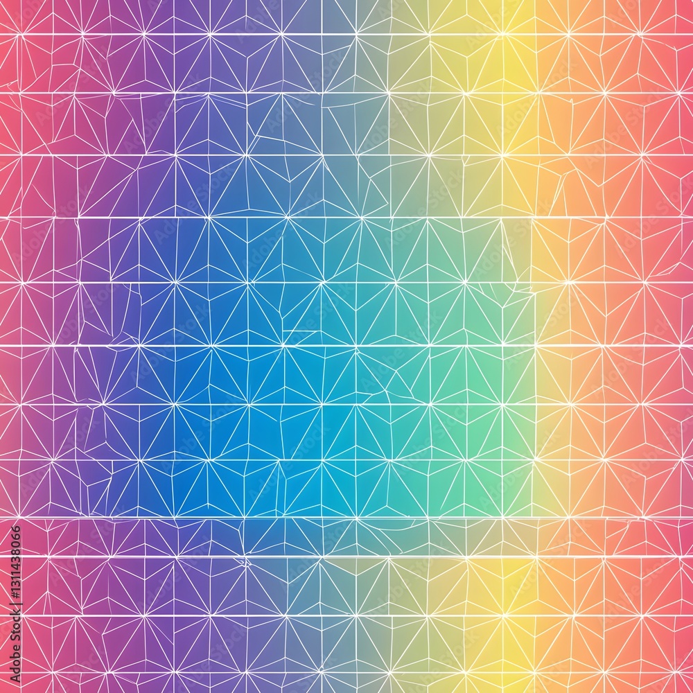 Poster rainbow geometric pattern background