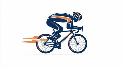 Fototapeta premium Cyclist in Action