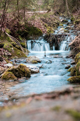 small waterfall in the forest