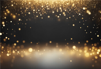 Obraz premium background of abstract glitter lights. gold and black. de focused.