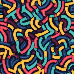 Obraz premium abstract colorful intertwined lines pattern