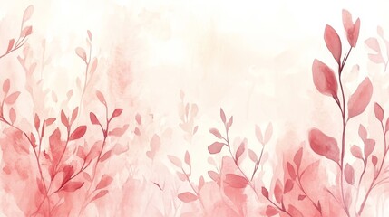 Abstract Watercolor Background, Delicate Pink Floral Design, Minimalist Art Print, Gentle Aesthetic
