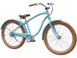 Fototapeten Isolated vintage bicycle blue © Diego