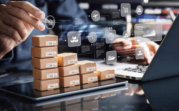 Optimization of procurement or purchasing product order and service solution.Crm Customer Relationship management for  business connection.not ai generated - Powered by Adobe
