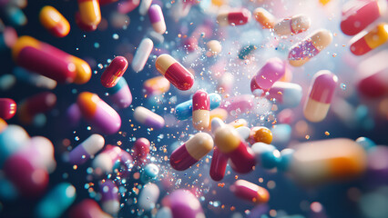 Colorful Pills and Capsules