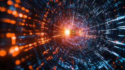Obraz premium Visual representation of advanced quantum encryption and digital security technology