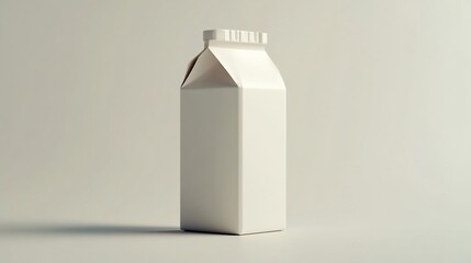 Blank carton of milk on light background
