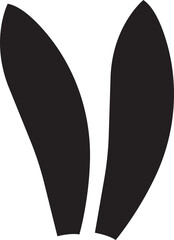 Rabbit Ears icon in trendy black flat style. Perfect for Easter, whimsical designs, playful springtime graphic and cute bunny accessories vector illustration isolated on transparent background.