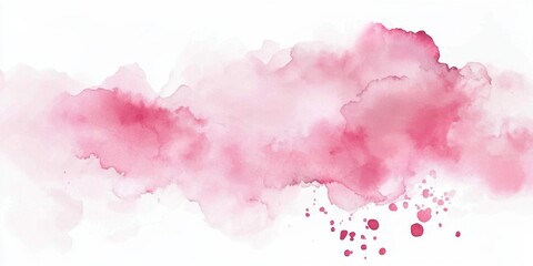 Obraz premium A beautiful and calming watercolor cloud image in soft pink, suitable for various applications.