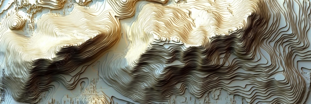 Poster Uncover the unique features of landforms through abstract topography. 